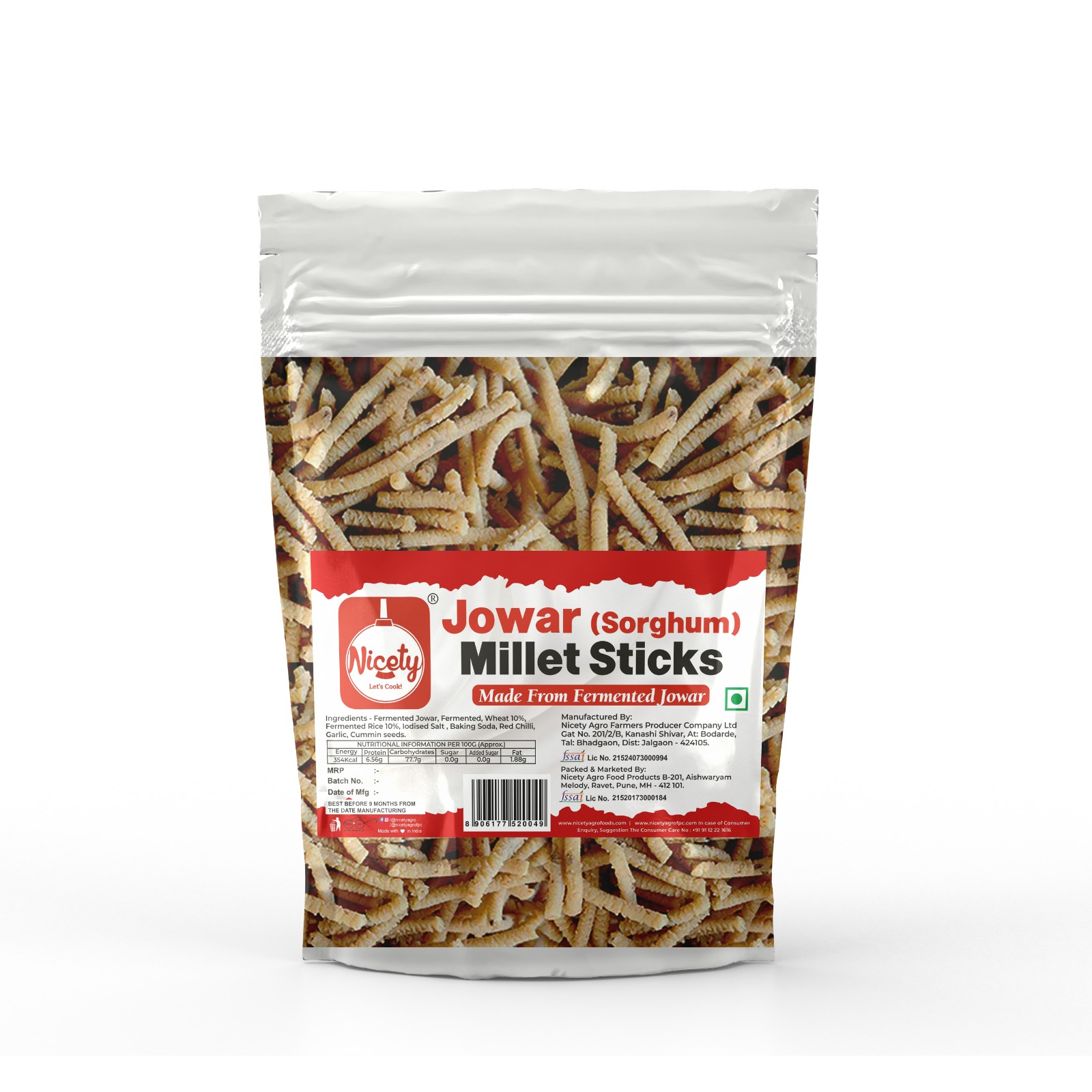 Jowar (Sorghum) Millet Sticks 250g